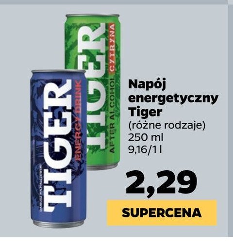 Napój after alcohol cytryna Tiger energy drink promocja