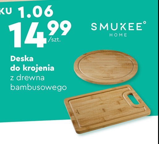 Deska okrągła bambusowa 32 cm Smukee kitchen promocja