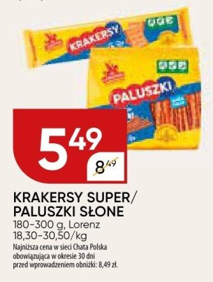 Krakersy super/paluszki słone promocja w Chata Polska