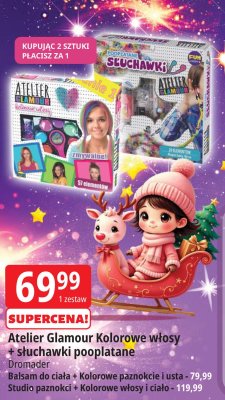 Zestaw kreatywny Atelier Glamour Kolorowe włosy + słuchawki poopłatane promocja w Leclerc