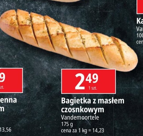 Bagietka z masłem czosnkowym Vandemoortele promocja