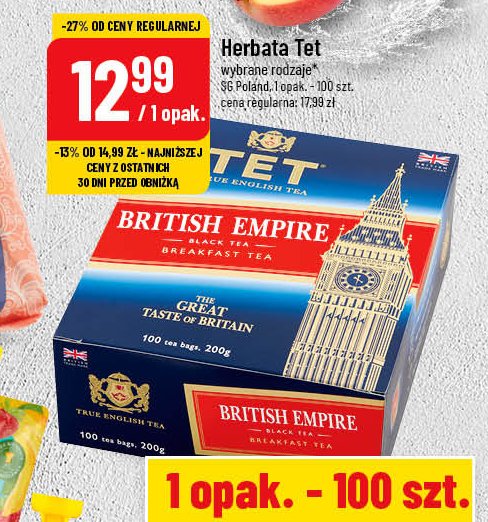 Herbata british empire Tet promocja