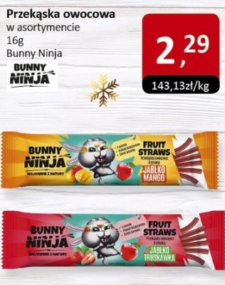 Przekąska owocowa w asortymencie Bunny & Ninja promocja w Market Point