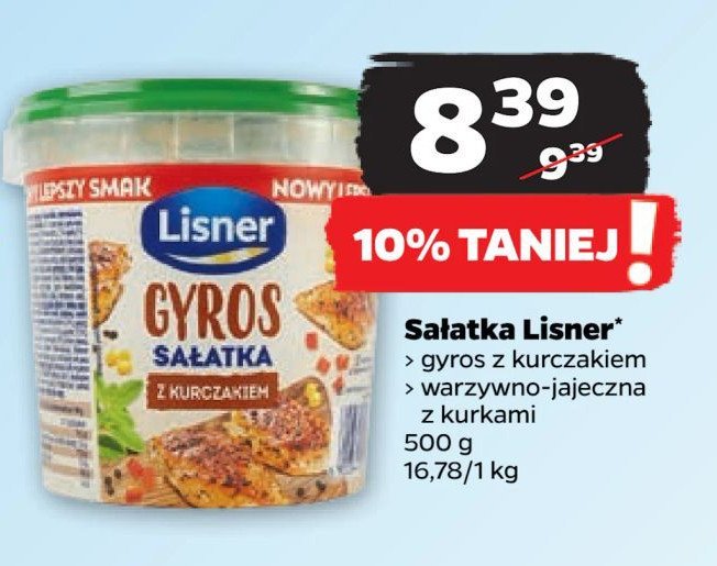 Sałatka z kurczakiem gyros Lisner promocja