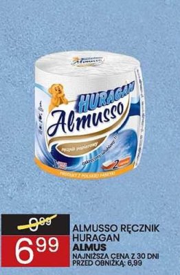 Ręcznik papierowy ALMUSSO HURAGAN 2 warstwy promocja w Wafelek