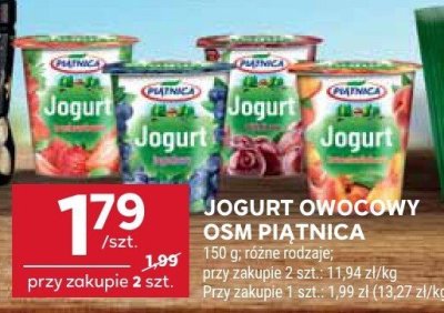 Jogurt owocowy OSM Piątnica promocja w Stokrotka