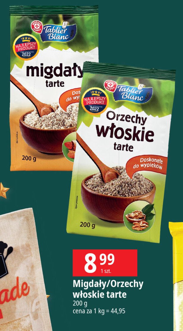 Migdały tarte Wiodąca marka tablier blanc promocja w Leclerc