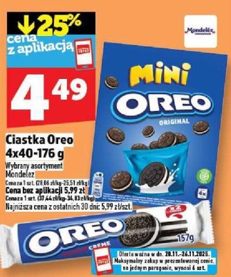 Ciastka Oreo Mini 4x40-176 g promocja w TOPAZ