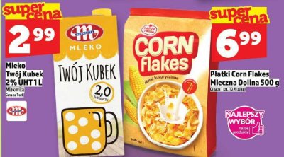 Płatki Corn Flakes Mleczna Dolina 500 g promocja w TOPAZ