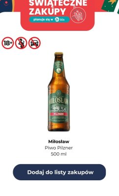 Piwo Pilzner 500 ml promocja w Dino