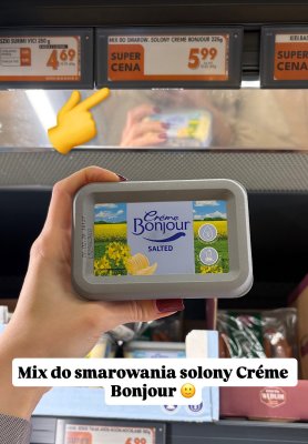 Mix do smarowania solony Créme Bonjour Salted promocja w Biedronka