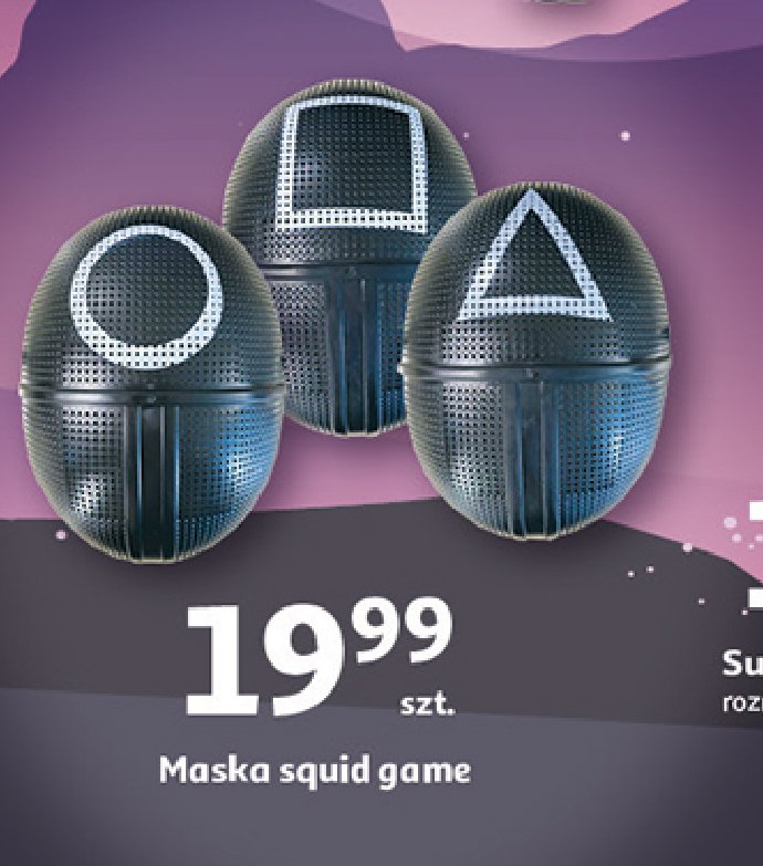 Maska squid game promocja w Auchan