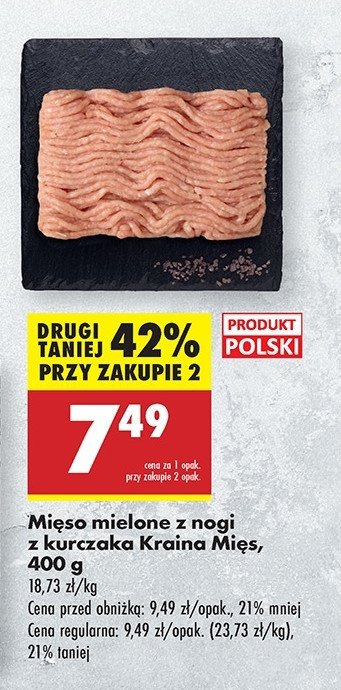 Mięso mielone z nogi kurczaka Kraina mięs promocja w Biedronka