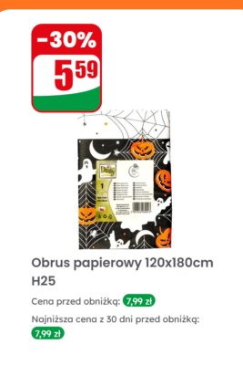 Obrus papierowy 120x180cm H25 promocja w Dino
