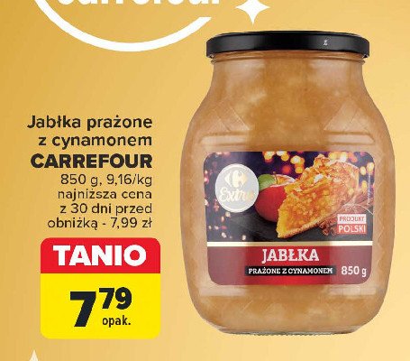 Jabłka prażone Carrefour extra promocja w Carrefour Market