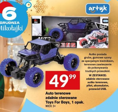 Auto terenowe zdalnie sterowane Toys For Boys promocja w Twój Market