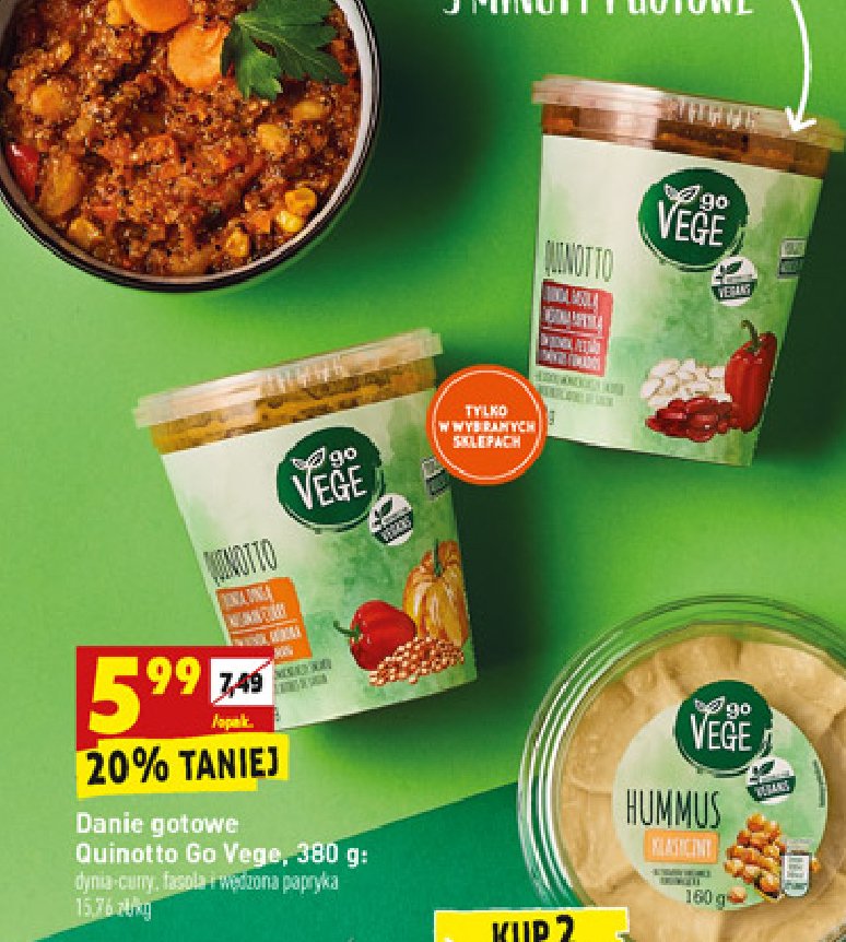 Quinotto z pieczarkami Govege promocja