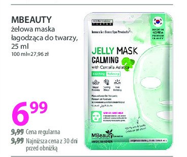 Maska w płachcie do twarzy calming Mbeauty promocja w Hebe