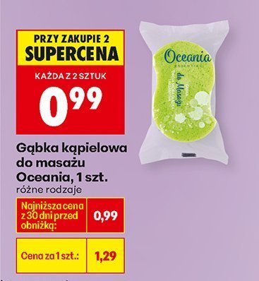 Gąbka kąpielowa do masażu, 1 szt. promocja w Biedronka