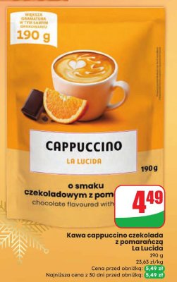 Kawa cappuccino czekolada z pomarańczą  promocja w Dino