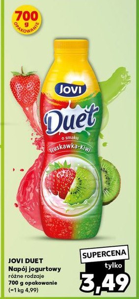 Jogurt truskawka-kiwi Jovi duet promocja w Kaufland