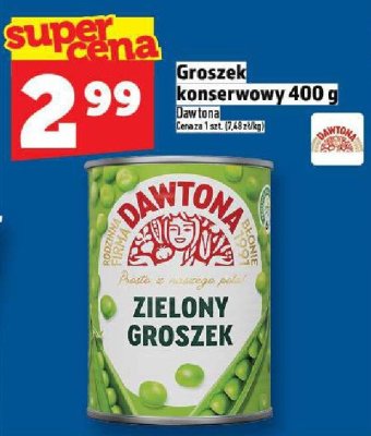 Groszek konserwowy Dawtona 400 g Zielony Groszek promocja w TOPAZ