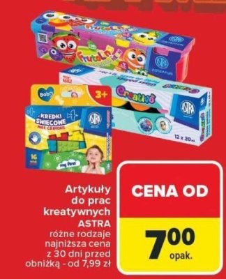 Artykuły do prac kreatywnych różne rodzaje ASTRA promocja w Carrefour