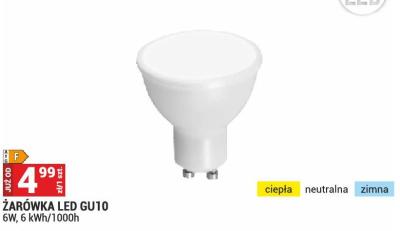 Żarówka LED GU10 6W, 6 kWh/1000h promocja w Merkury Market