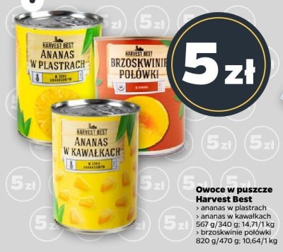 Ananas w plastrach w puszce promocja w Netto