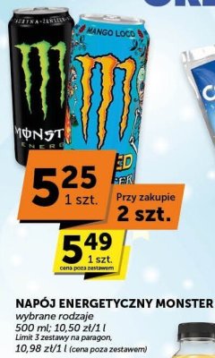 Napój energetyczny Monster wybrane rodzaje promocja w Euro Sklep