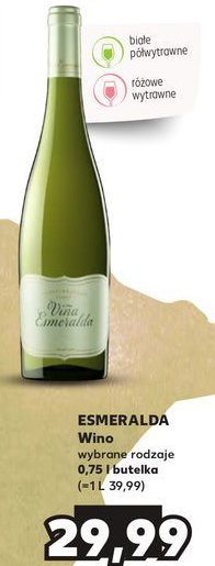 Wino bia艂e wytrawne ESMERALDA promocja