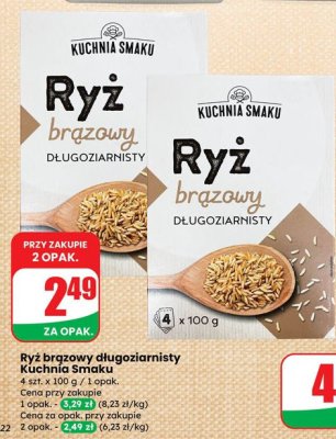 Ryż brązowy długoziarnisty Kuchnia Smaku promocja w Dino