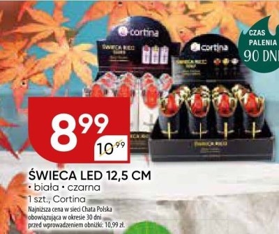 Świeca LED Cortina biała/czarna promocja w Chata Polska