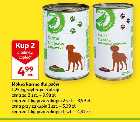 Karma dla psa z dziczyzną Auchan promocja