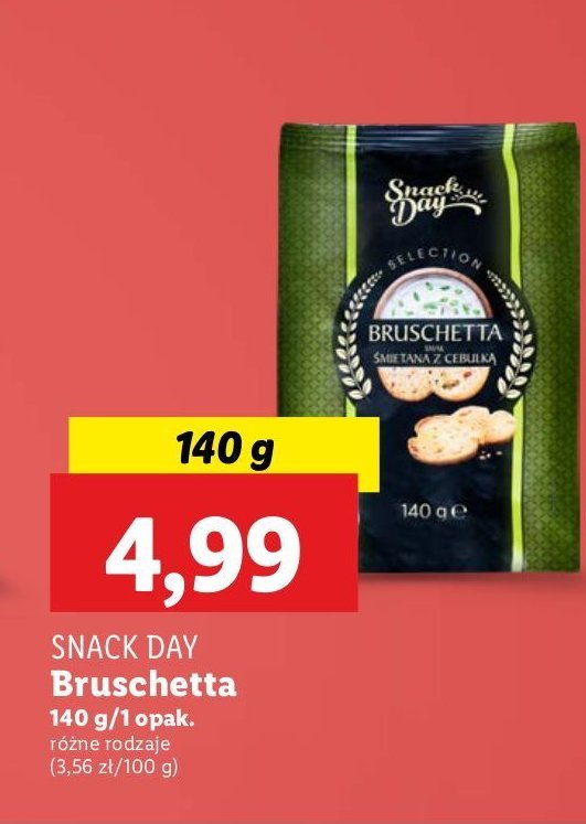 Bruschetta śmietana z cebulką Snack day promocja