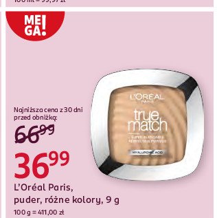 Puder beige n4 L'oreal true match promocja w Rossmann