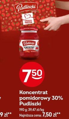 Koncentrat pomidorowy 30% Pudliszki promocja w Żabka