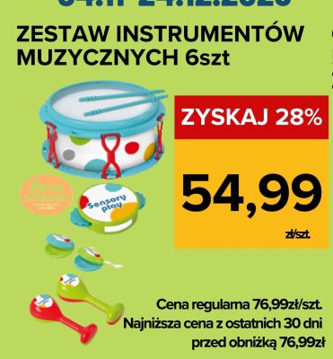 Zabawka ZESTAW INSTRUMENTÓW MUZYCZNYCH 6szt promocja w Supeco