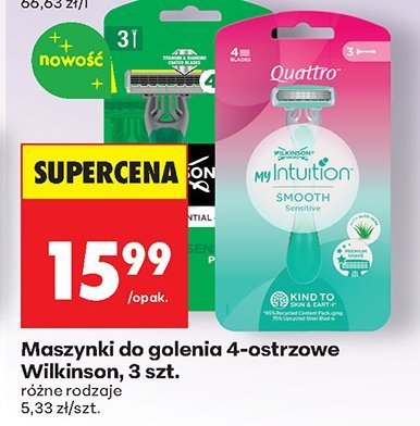 Maszynki do golenia 4-ostrzowe 3 szt. promocja w Biedronka
