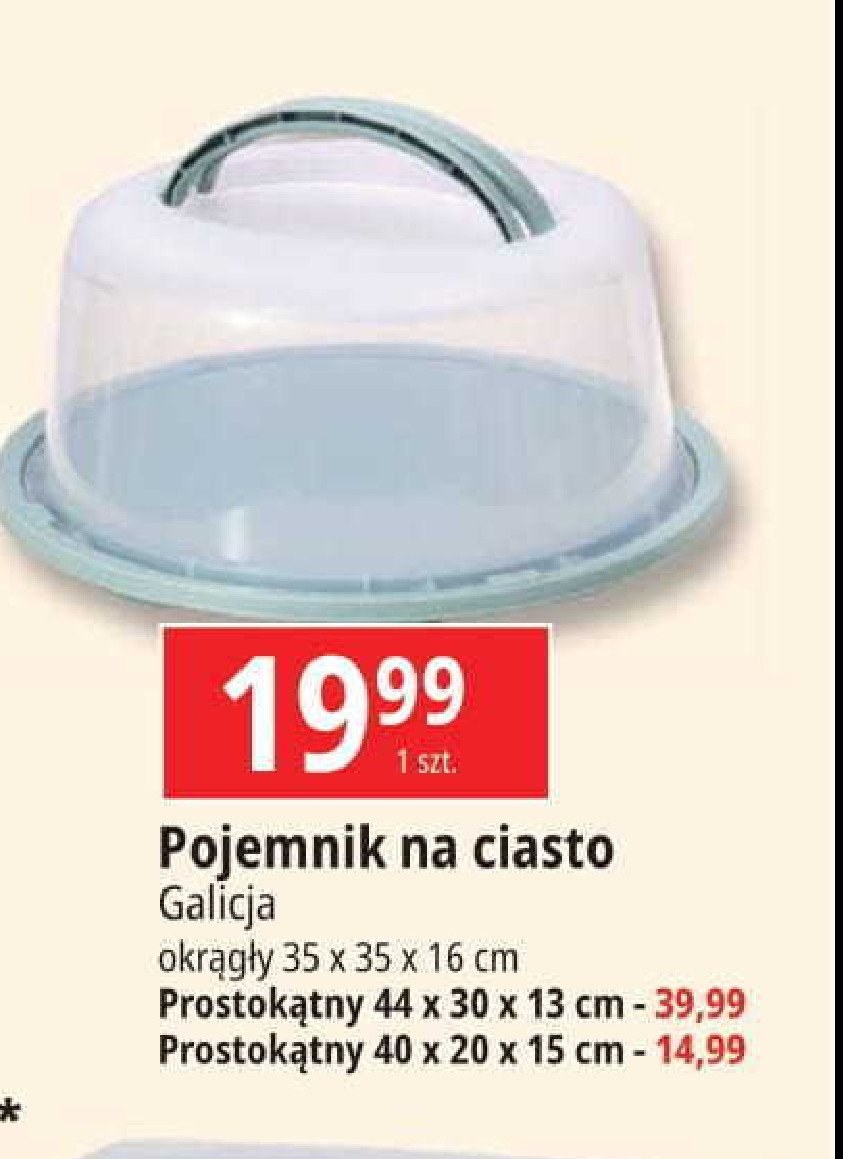 Pojemnik na ciasto 40 x 20 x 15 cm Galicja promocja