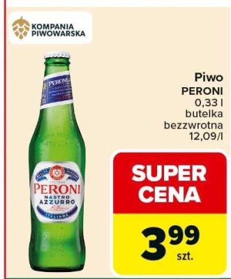 Piwo PERONI Nastro Azzurro promocja w Carrefour