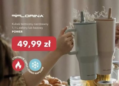 Kubek termiczny nierdzewny 1,1 L beżowy POWER promocja w Nela