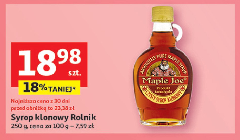 Syrop klonowy Maple joe promocja w Auchan