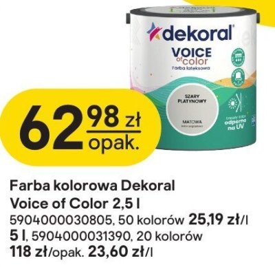 Farba kolorowa Dekoral Voice of Color promocja w Castorama