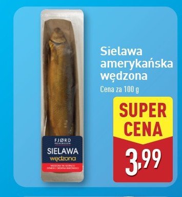 Sielawa amerykańska wędzona Fjord fiskursson promocja w Aldi