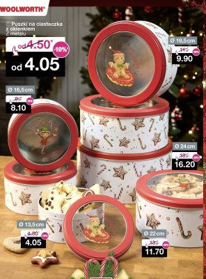 Puszki na ciasteczka z okienkiem Z metalu Ø 19,5cm promocja w Woolworth