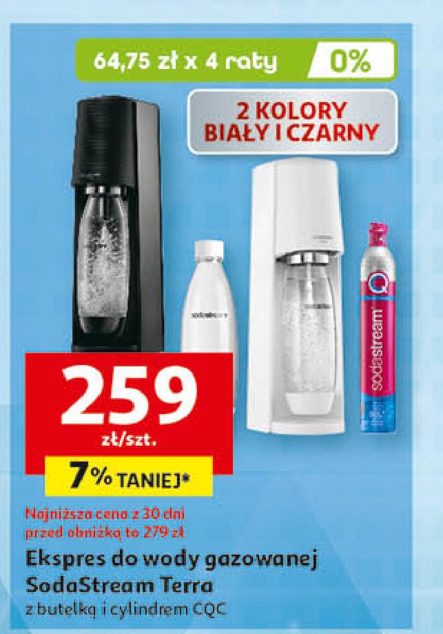 Ekspres do gazowania wody terra biały Sodastream promocja