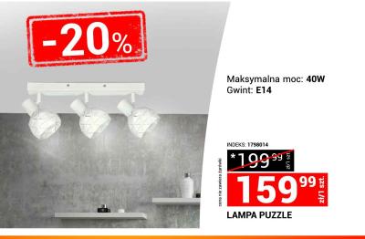 Lampa Puzzle promocja w Merkury Market