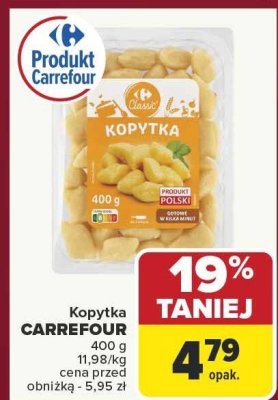 Kopytka CARREFOUR 400g promocja w Carrefour