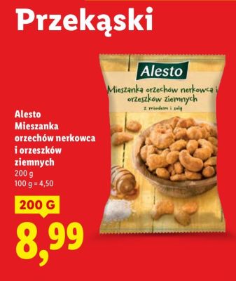 Mieszanka orzechów nerkowca i orzeszków ziemnych promocja w Lidl